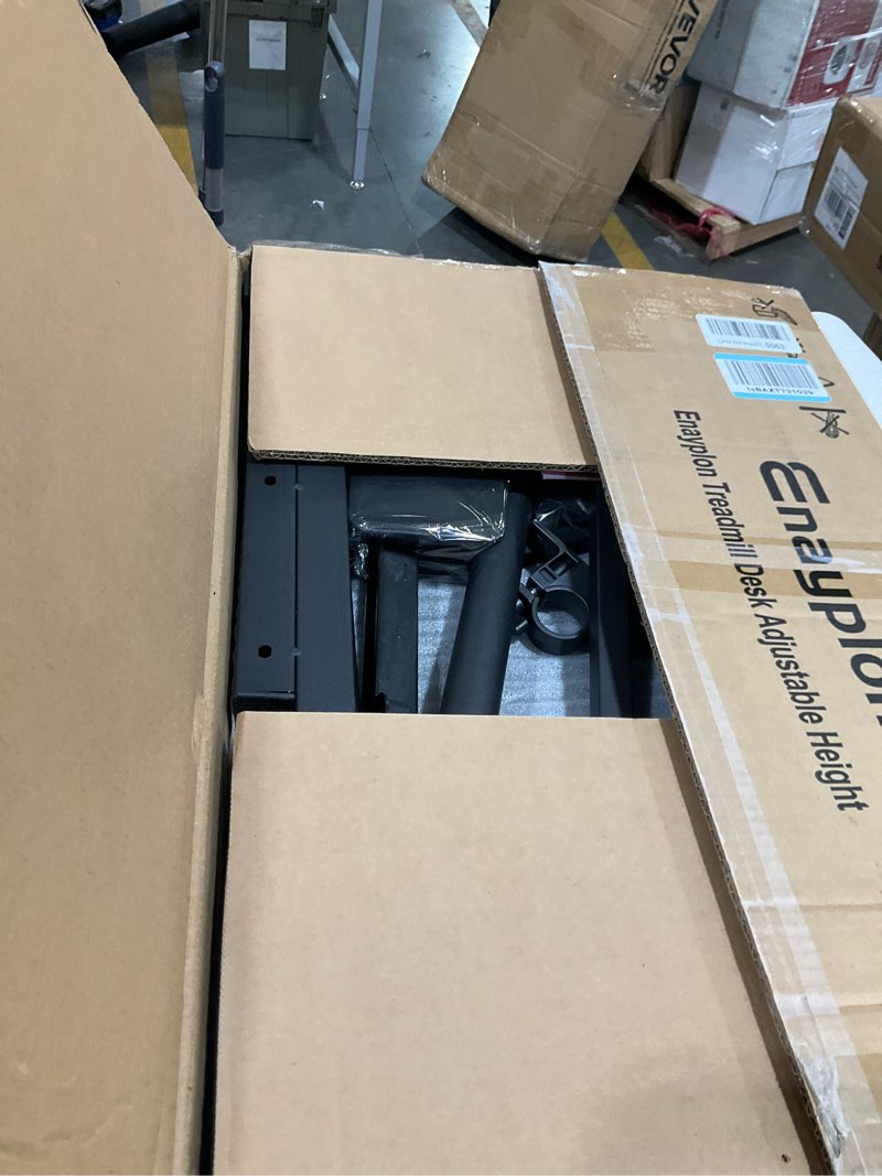 Condition photo showing Good Condition for enayplon small standing desk with wheels, portable treadmill desk, rolling desk adjustable height for laptop, mobile standing table for walking pad, bedside table
