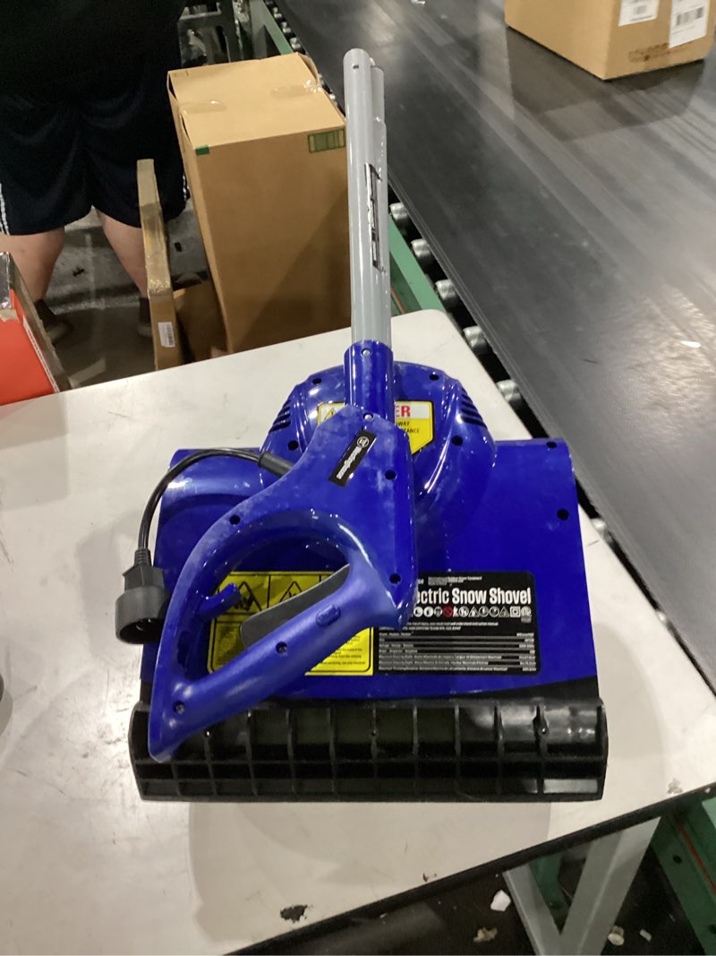 Condition photo showing As Is for westinghouse wsnow11sd corded snow shovel, 11-inches wide, electric snow shovel with 20ft throwing distance, plows 300lbs/min for driveway/steps/sidewalk/porch 11 inch - led headlight
