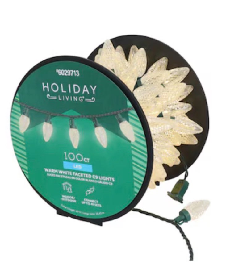 holiday living 100-count 66-ft white led string christmas lights