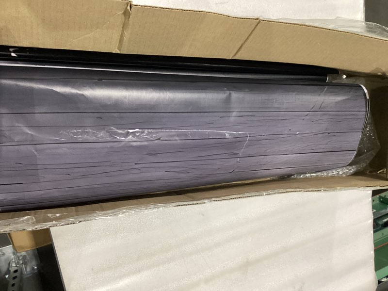 *product damaged shown in stock photos* Basketball Court Black and White Sports Wall Mural Hoop Stadium Lights Empty Peel & Stick Wallpaper 