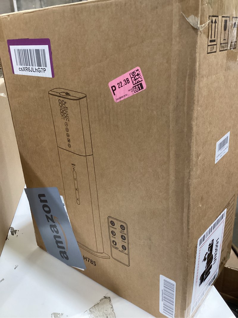 Condition photo showing Good Condition for Humidifiers Large Room Bedroom with 7 Colors Light, 2.1Gal(8L) 3 Speed Quiet Ultrasonic Cool Mist Humidifier with 360° Nozzle, Humidity Setting, Timer,Aroma Box for Home Plant Baby Yoga Sleep (Black)