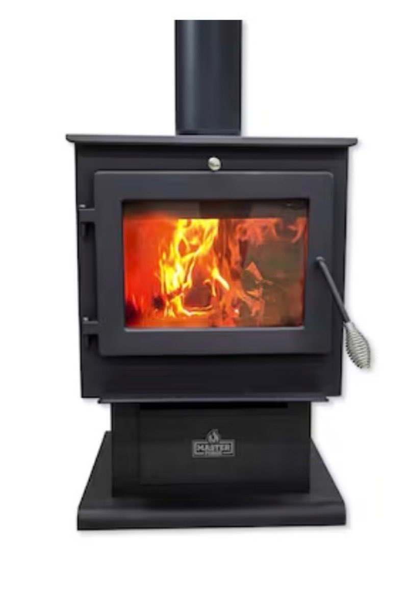 master forge 2500-sq ft heating area firewood and fire logs wood stove