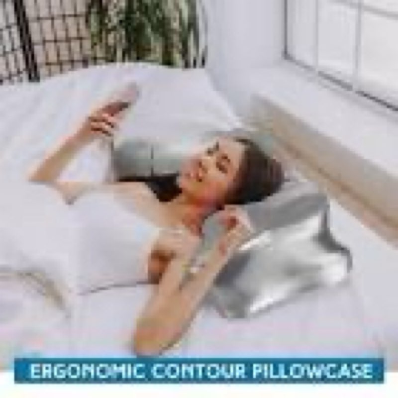hahafelt cooling cervical neck pillowcase for pain relief (only pillow case) ergonomic pillowcase wi