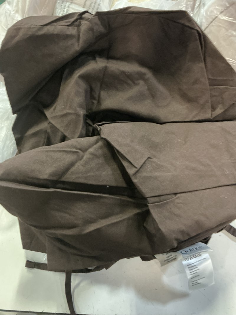 Condition photo showing Good Condition for organic crisp percale duvet cover set, full/queen, espresso