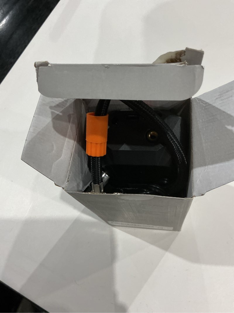 Condition photo showing Good Condition for tire inflator portable air compressor, cordless & 12v dc air inflator for car bikes motorcycletires balls with auto shut-off, digital pressure gauge, compact emergency pump black