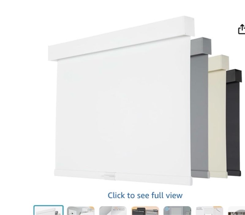 SHADEMOON Blackout Cordless Roller Shades for Indoor Windows,Room Darkening Blind with Spring System