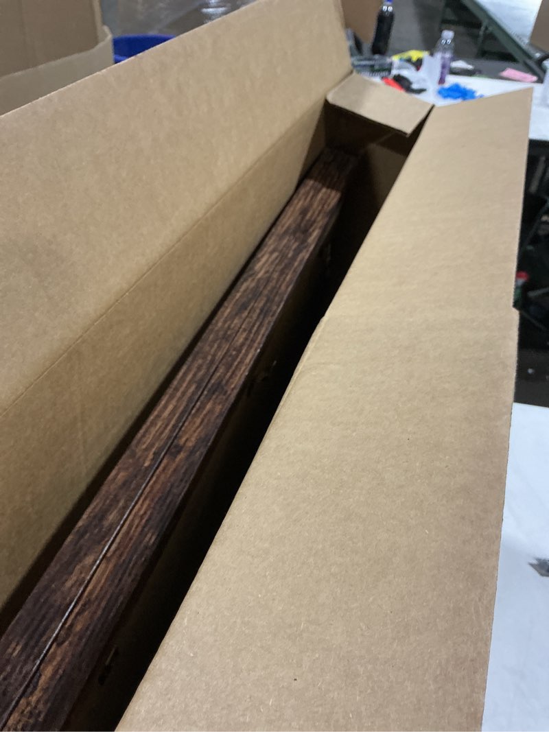 Condition photo showing Good Condition for 16x24 Frame Set of 2, Rustic Brown Wood Style - Display 16 x 24 Picture without Mat or 12x18 Picture with Mat, Wall Mounting Horizontal and Vertical Rustic Brown 16x24 in