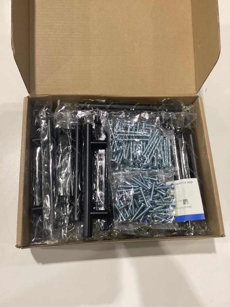 Condition photo showing New/Like New for Ravinte 30 Pack 6 inch Cabinet Pulls Matte Black Stainless Steel Kitchen Drawer Pulls Cupboard Handles Cabinet Handles 3.75” Hole Center 30 Black