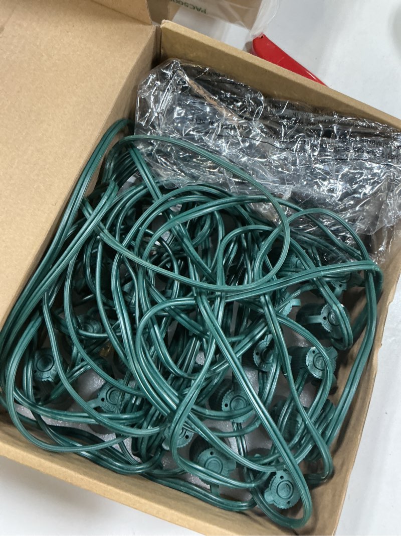 Condition photo showing Good Condition for Joiedomi Christmas C9 Pathway Lights Outdoor Decorations 24 Packs, 30.75ft Xmas Warm White Pathway Marker String Lights for Holiday Waterproof Outside Yard Garden, Party, Walkway Decor
