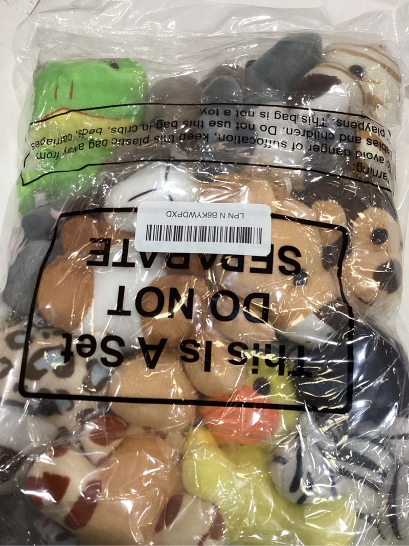 Condition photo showing Good Condition for Skylety 12 Pieces Mini Stuffed Animals 4.8 Inch Cute Safari Plush Toys Elephant Lion Giraffe Tiger Puppy Zebra Duck for Jungle Animal Themed Parties Teacher Student Award Prizes