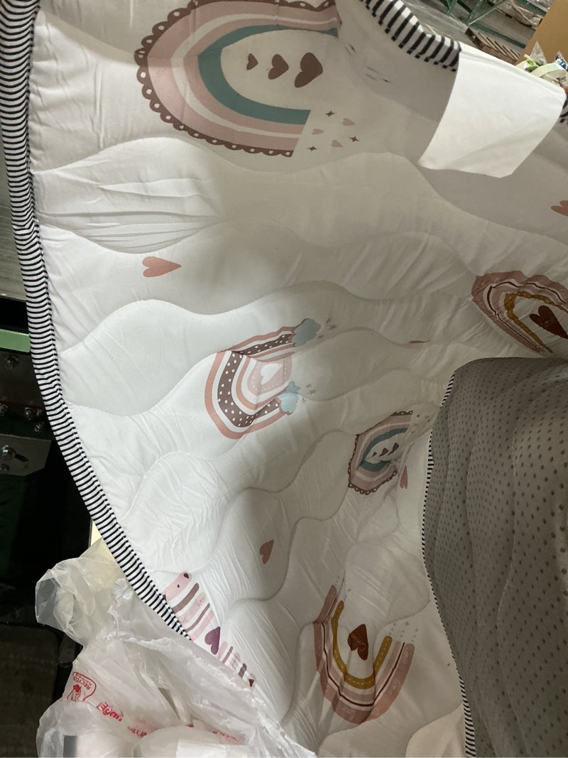 Condition photo showing As Is for Funtery Boho Rainbow Portable Baby Play Mat, 43 x Inch Washable Foldable Crawling