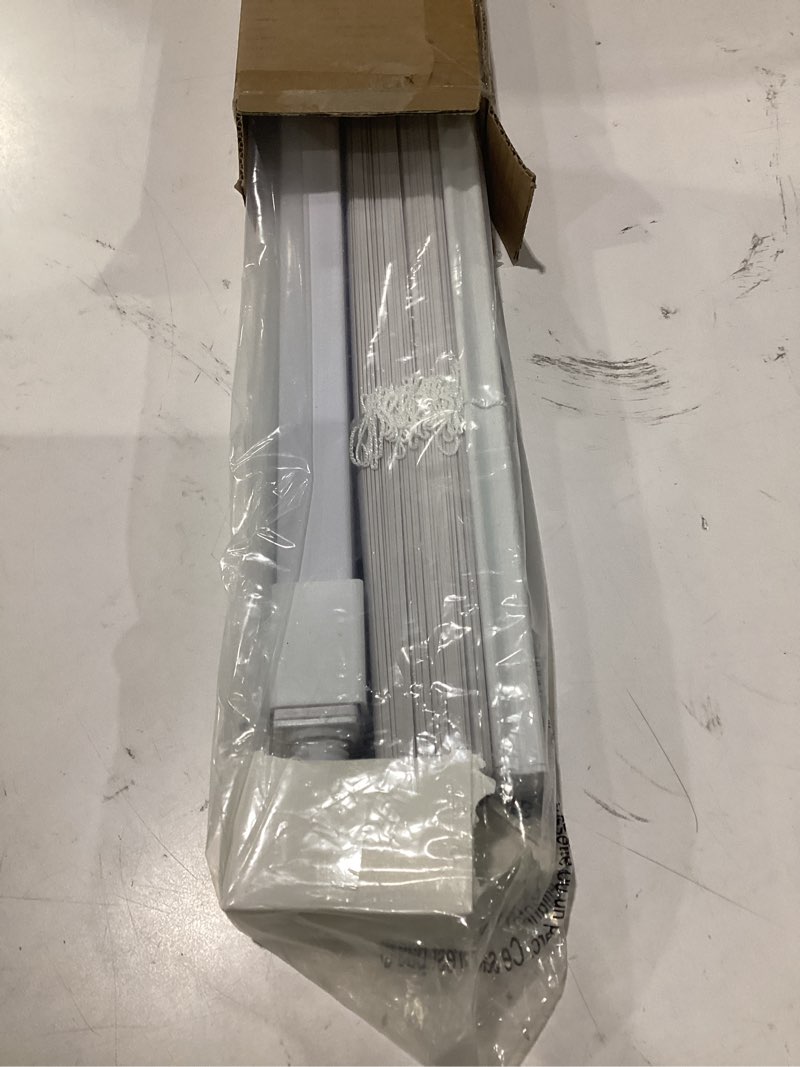 Condition photo showing Good Condition for lazblinds no tools no drill 1" vinyl mini blinds, cordless blinds for windows, light filtering horizontal window blinds & shades, 29" w x 64" h, white cordless-white 29" w × 64" h