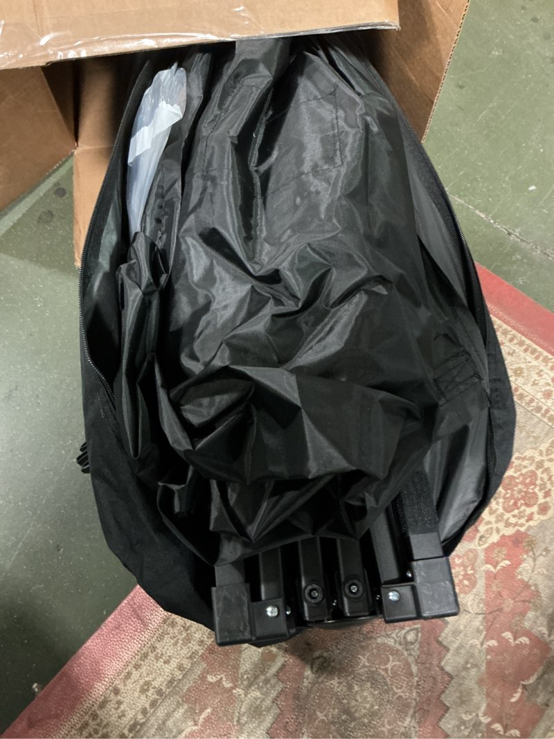 Condition photo showing As Is for 10x10 Pop Up Canopy Tent, Instant Outdoor Canopy with Sand Bags Waterproof Sun Shade Easy Up Tents for Parties,Canopy for Camping Beach Parties Black