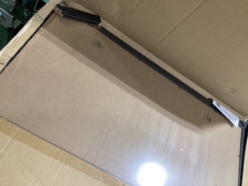Condition photo showing As Is for lavie home 30 x 30 picture frame black poster frame, display pictures 24x24 with mat or 30x30 without mat, frame and polished plexiglass, suitable for photos, artworks, posters 30x30 black