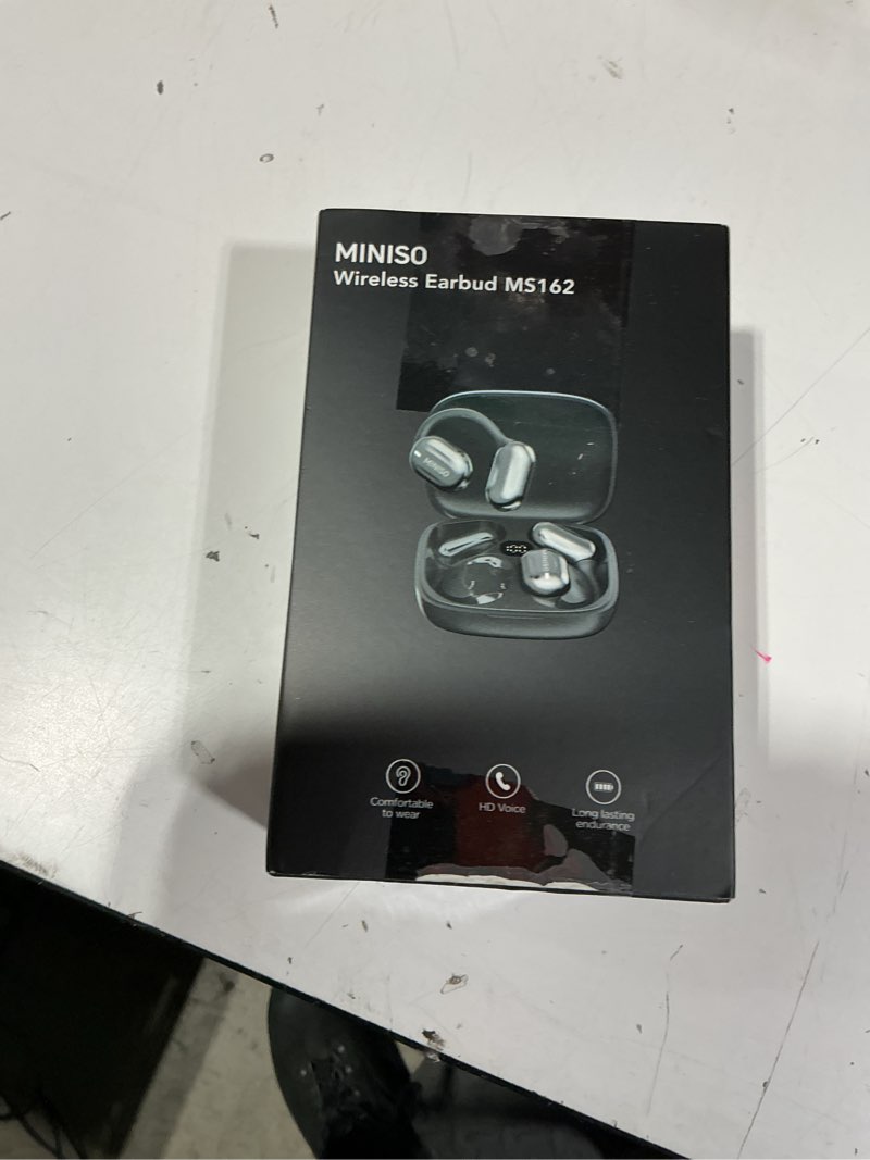 Condition photo showing New/Like New for miniso ms162 translation earbuds real time ows open ear ai translator wireless bluetooth earphones support 150 languages translator earbuds bluetooth translation for ios & android