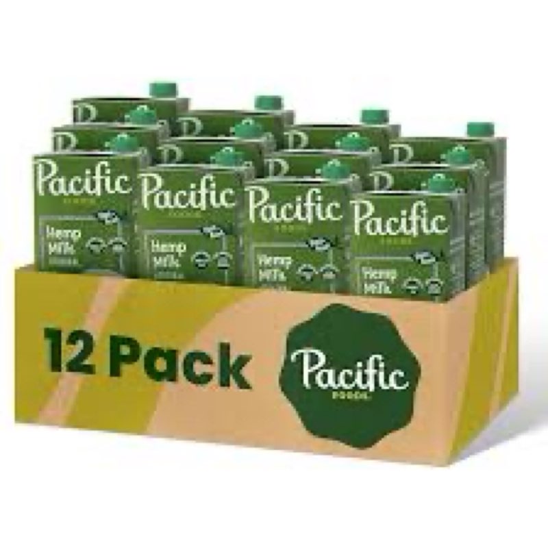 (BBD:Jun/20/2025)Pacific Foods Hemp Original Plant-Based Beverage, 32 Fl Oz (Pack of 12)