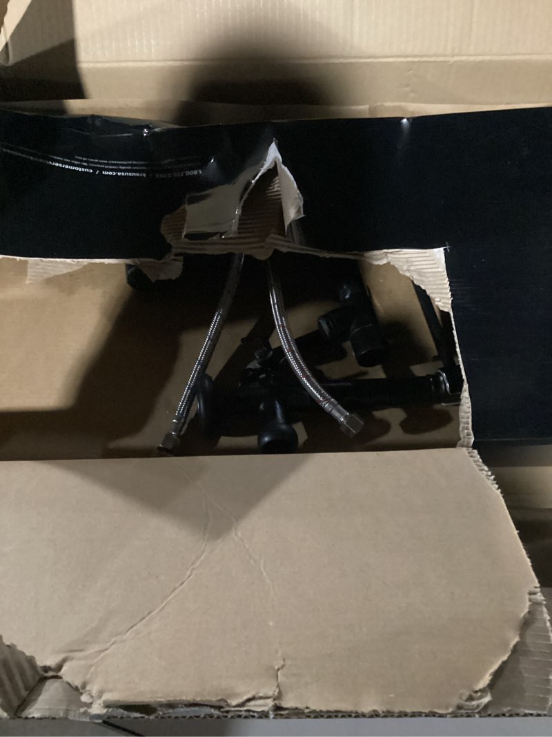 Condition photo showing Good Condition for KRAUS Bolden Commercial Style 2-Function Single Handle Pull Down Kitchen Faucet in Brushed Brass/Matte Black, KPF-1610BBMB Brushed Brass/Matte Black Commercial Style