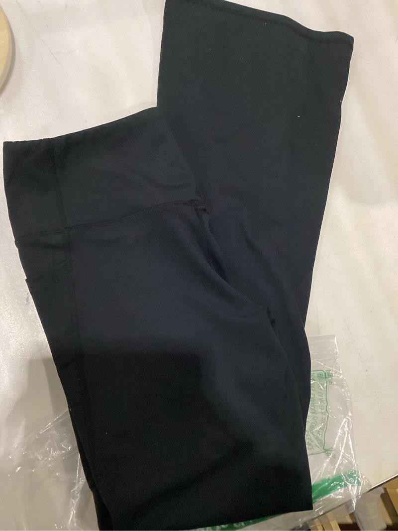 Condition photo showing New/Like New for Women's High Waist Flare Yoga Pants Tummy Control Casual Bootcut Leggings with Side Pockets