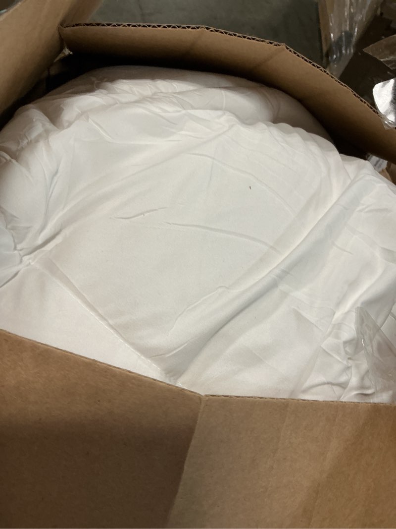 Condition photo showing As Is for ELEMUSE Queen Mattress Topper for Back Pain, Extra Thick Mattress Pad Cover, Plush Soft Pillowtop with Elastic Deep Pocket, Overfilled Down Alternative Filling White Queen Mattress Topper