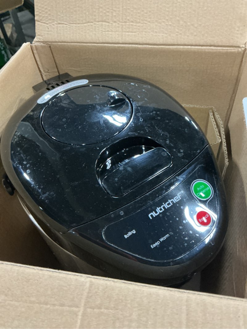 Condition photo showing As Is for nutrichef hot water urn pot insulated stainless steel,auto & manual dispense,auto boiler,safety lock shutoff 3.38 qt /3.2l - auto boiler shut off - pkwk43 3.4 quarts