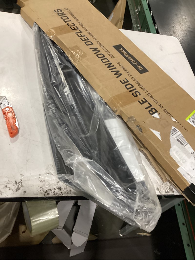 Condition photo showing As Is for voron glass in-channel extra durable rain guards for dodge ram 2002-2008 megacab, window deflectors, vent window visors, 4 pieces - 200691 for ram 02-08