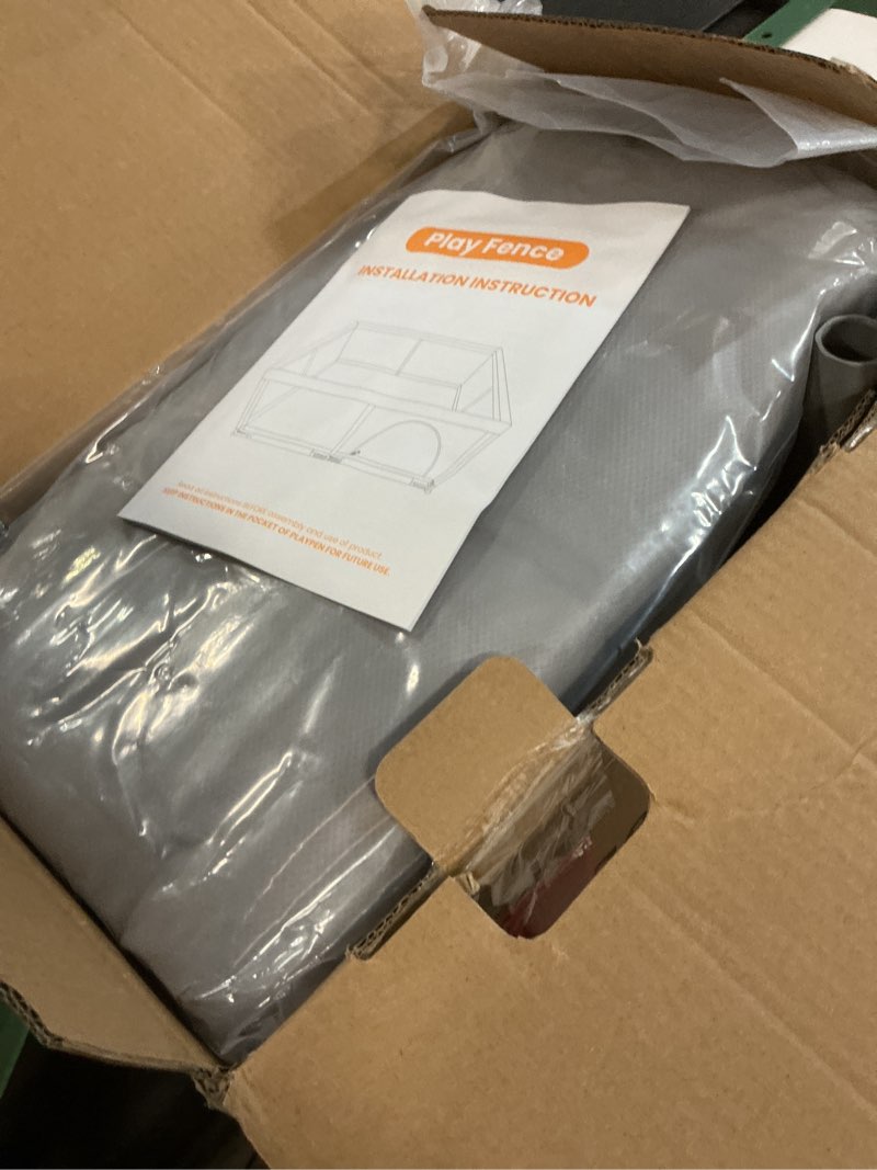 Condition photo showing Good Condition for Baby Playpen 50x50 Inch, Play Pens for Babies and Toddlers Baby Fence Play Yards for Indoor & Outdoor with Breathable Mesh Anti-Fall Playpen Light Grey 50"x50"