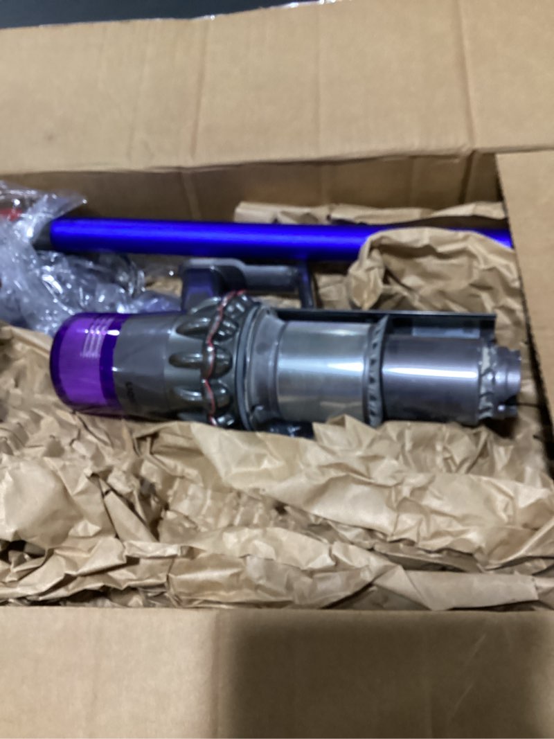 Condition photo showing As Is for dyson gen5detect cordless vacuum, 280aw, 3 power modes, up to 70 minutes,² illumination reveals dust, hepa filtration, all floor types