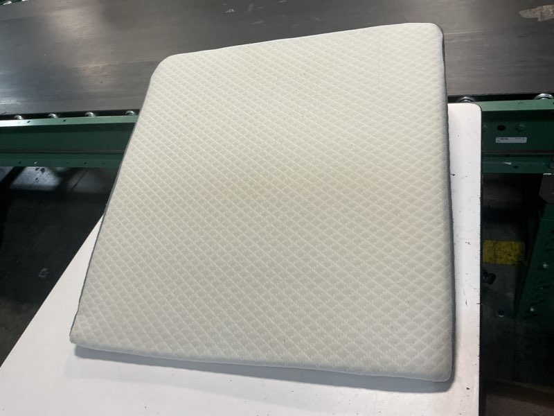 Condition photo showing As Is for megcxit leg pillow elevation blood circulation, leg wedge for elevation for swelling, leg elevating pillow for after surgery, memory foam foot knee pillow for back sleeping 23.6×16.8×8 inch white/grey 23.6*16.8*8 inch white/grey