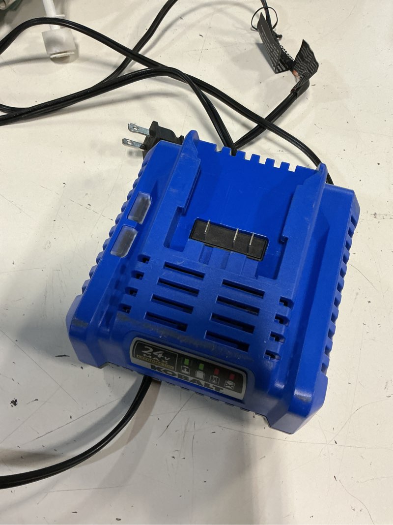 Condition photo showing As Is for kobalt 24-volt battery