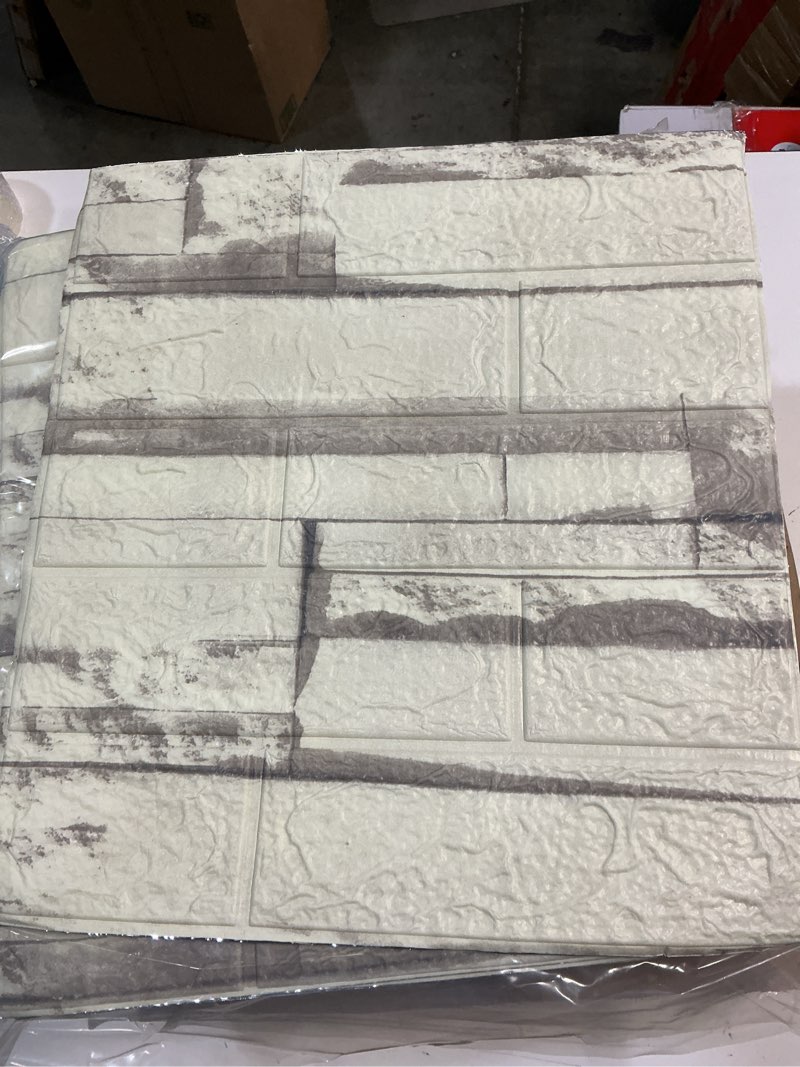 Condition photo showing Good Condition for 20pcs 3d wall panels peel and stick foam, self-adhesive decorative 3d brick wallpaper wall covering, faux stone wall panel foam brick for living room, kitchen, bathroom
