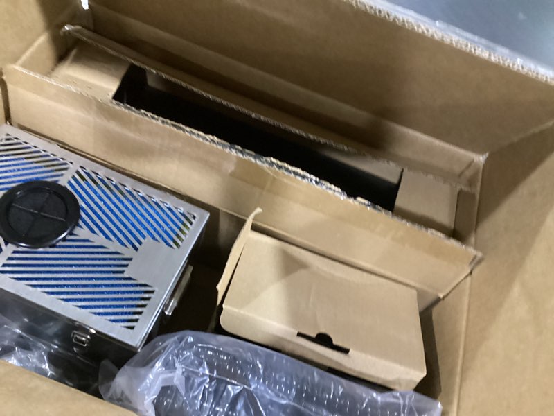 Condition photo showing Good Condition for “”similar to”” all-in-1 pond waterfall kit with led light, 18-inch stainless steel spillway with 800gph pump filter box, 3-stage filtration outdoor waterfall for water feature, garden, backyard, pool 18inch spillwayl