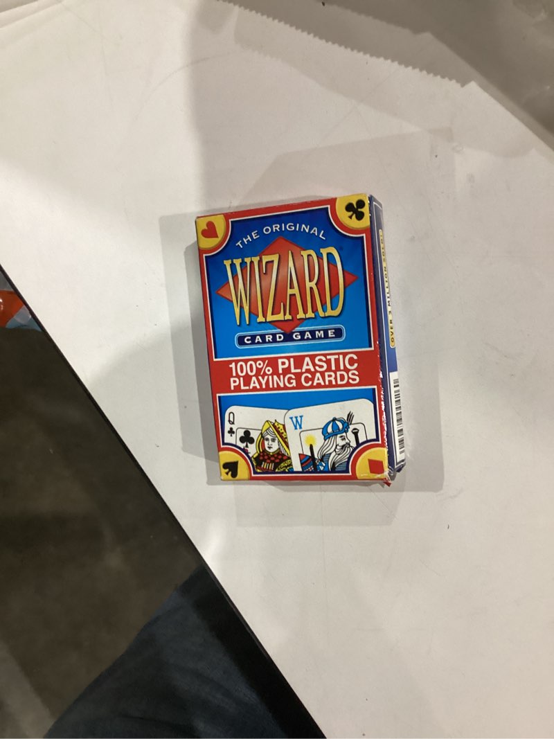 Condition photo showing New/Like New for 100% Plastic Wizard Card Game