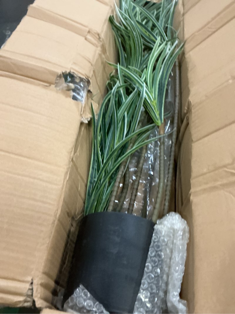 Condition photo showing New/Like New for artificial dracaena plants indoor, 5 ft faux tropical floor plants indoor, tall fake yucca silk tree in pot, artificial trees for home office decor indoor outdoor housewarming gift 5 feet
