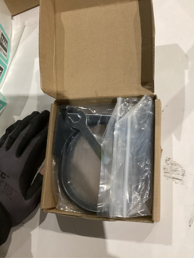 Condition photo showing New/Like New for 2Pcs Heavy-Duty 4.0 Inch Exhaust Clamps—Rust Proof Black Finish, Saddle-Style U-Bolt Clamps for Secure Pipe Connections 4.0"
