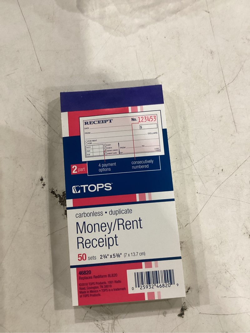 Condition photo showing Good Condition for tops® money and rent receipt book