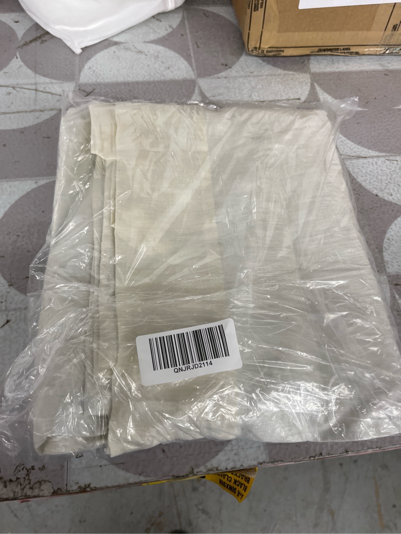Condition photo showing Good Condition for european linen true blackout curtain, 48x84, ivory