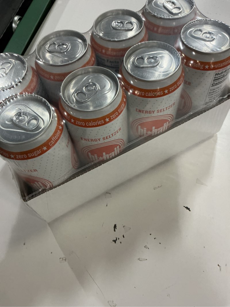 Condition photo showing Good Condition for (bbd:ma/31/2026)hiball clean energy drink - blood orange - zero sugar, zero calorie sparkling water with 160mg organic caffeine, 50mg organic ginseng, 50mg organic guarana and b vitamins - 16 fl oz (8-pack) blood orange 16 fl oz (pack of 8)
