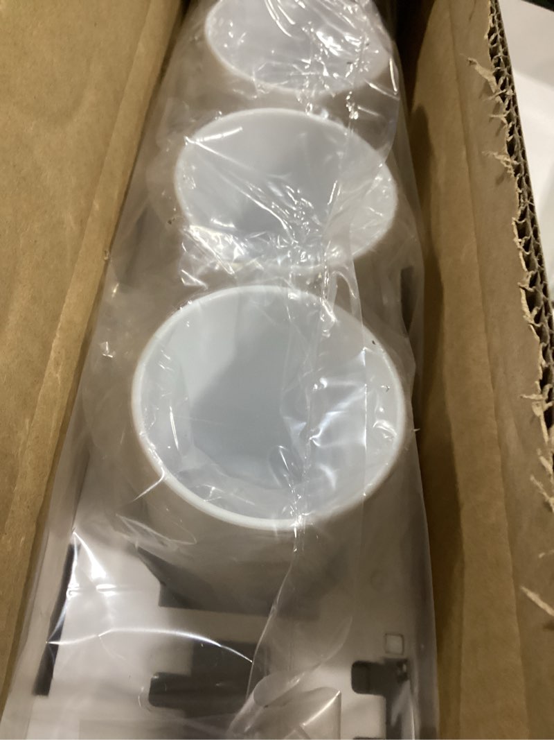 Condition photo showing Good Condition for iHave Toothbrush Holders for Bathrooms, 4 Cups Toothbrush Holder Wall Mounted with Toothpaste Dispenser - Large Capacity Tray, 2 Cosmetic Drawer - Bathroom Organizer & Bathroom Accessories Set White 4 cup