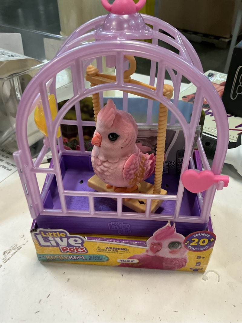 Condition photo showing Good Condition for little live pets my really real bird & cage - rosie