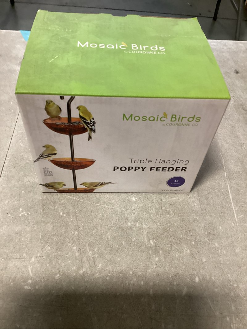 Condition photo showing New/Like New for Mosaic Birds Triple Hanging Poppy Feeder 