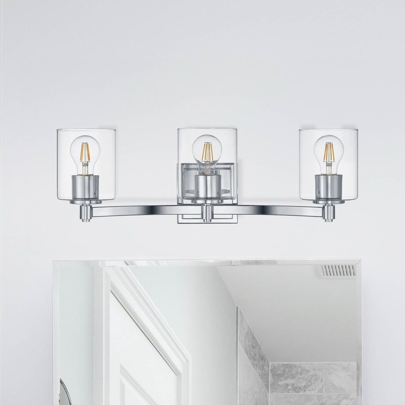 allen + roth benton 24-in 3 light polished vanity light 