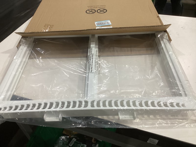 Condition photo showing New/Like New for Upgraded 240364787 Crisper Pan Cover Frame for Frigidaire Refrigerator Crisper Drawer Cover Shelf Frame Replacement 216979402, 240364747, 240364778, 240364794, 1512532 for Crosley Drawer Cover Part