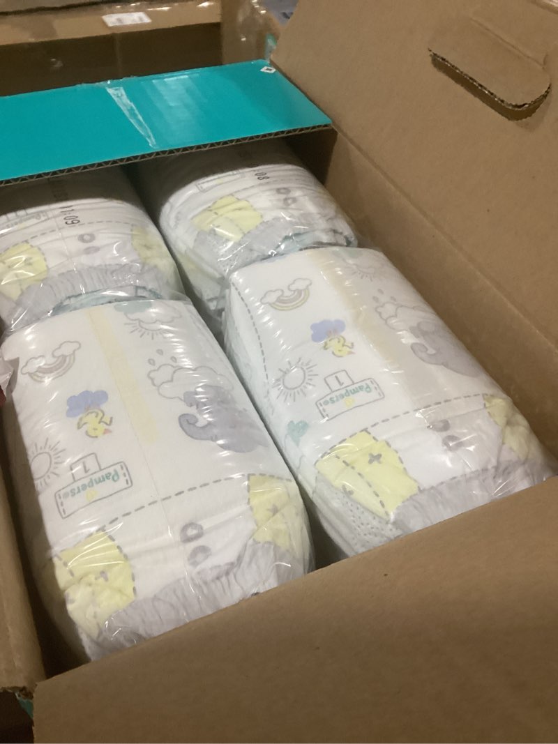 Condition photo showing Good Condition for Pampers Swaddlers Diapers, Size 1 (8-14 lbs), 164 Count, Absorbent, Keeps Baby Dry and Comfortable, Skin Safe Disposable Baby Diaper Size 1 164