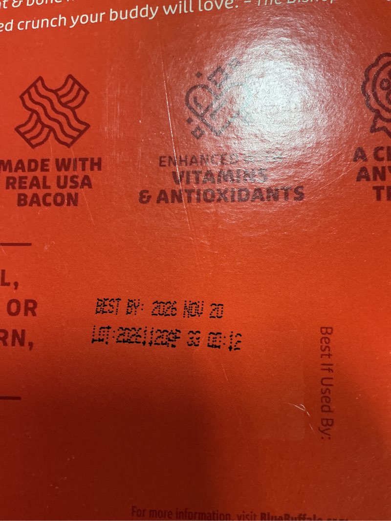 Condition photo showing Good Condition for Blue Buffalo Health Bars Crunchy Dog Biscuits, Oven-Baked with Natural Ingredients, Bacon, Egg & Cheese, 3.5-lbs Box Bacon, Egg & Cheese 3.5 Pound (Pack of 1)