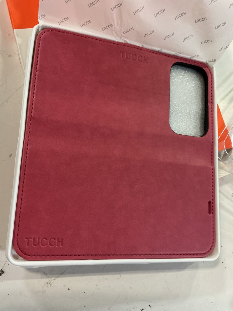 Condition photo showing New/Like New for tucch wallet case for iphone 17 pro max (6.9") 2025, 4 card slots | rfid blocking | stand | shockproof tpu shell | pu leather | magnetic closure | protective flip folio cover | hot pink