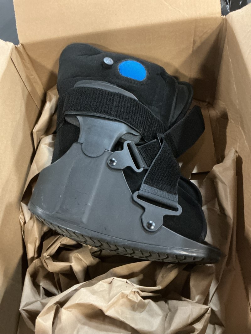 Condition photo showing As Is for United Ortho Short Air Cam Walker Fracture Boot, Small, Black Black Small Boot