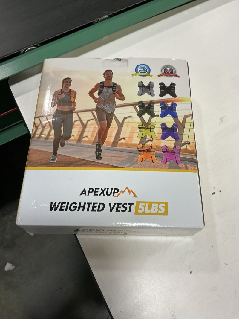Condition photo showing New/Like New for apexup weighted vest men women, weight vest for women workout equipment for strength training running 5lbs purple