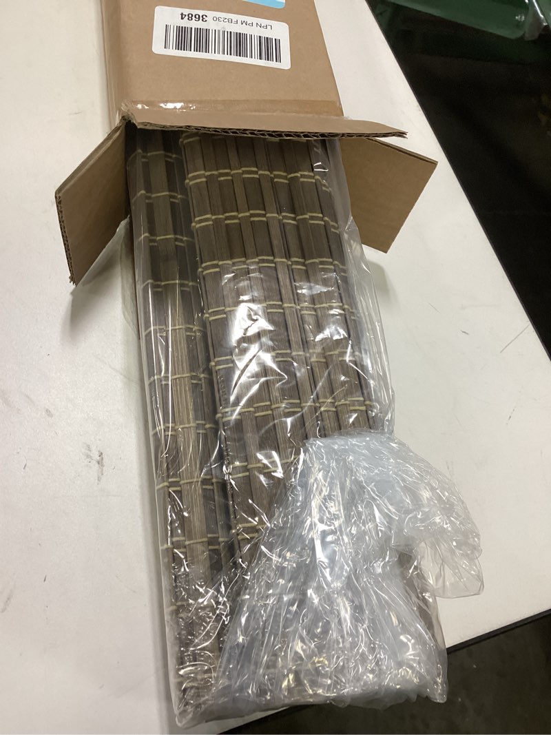 Condition photo showing Good Condition for Cordless Bamboo Roman Shades for Windows, Blinds Size (22.5" W ×48" H) Colour (BDP-Driftwood) Bdp-driftwood 22.5" W × 48" H