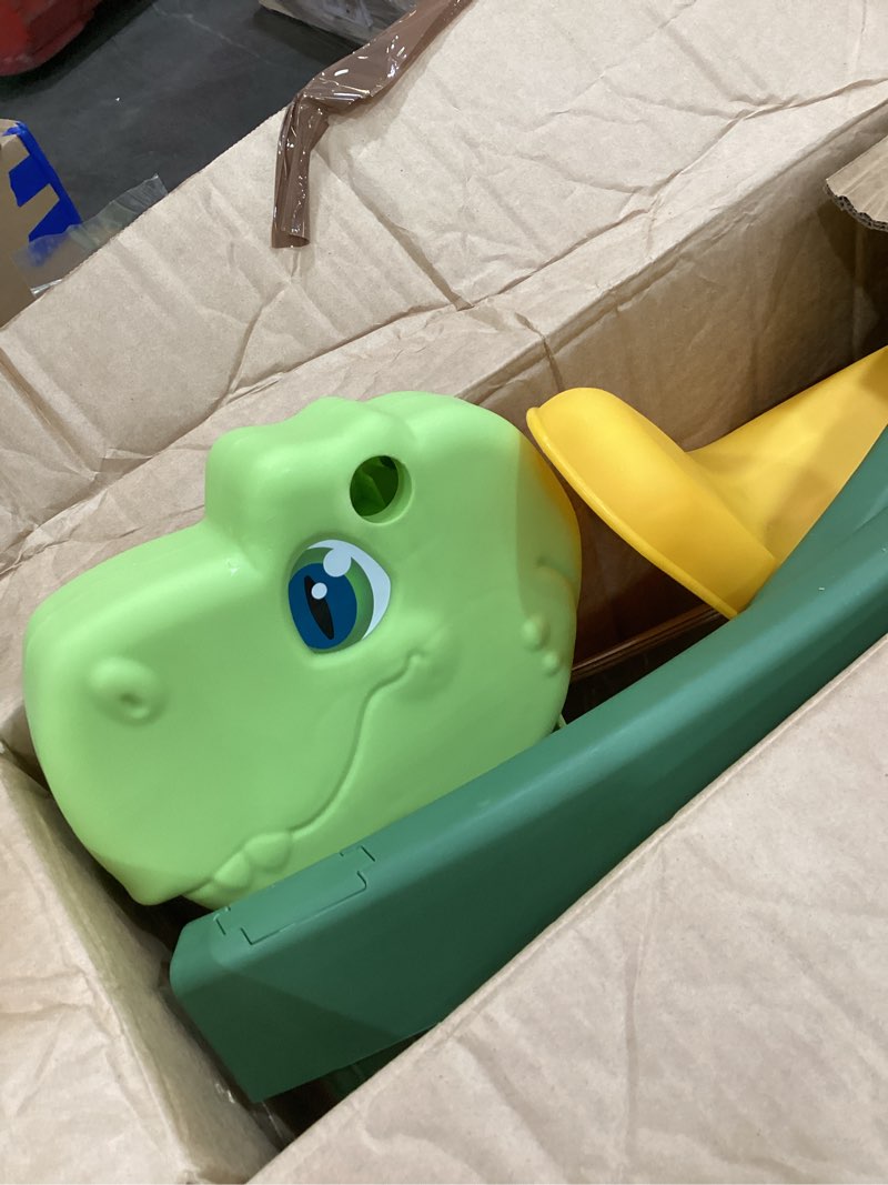 Condition photo showing As Is for little tikes easy rockin' dino, age 12 months to 3 years