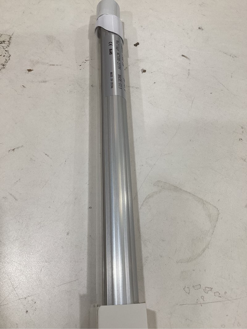 Condition photo showing As Is for jesled 4 pack t8 led tube lights 4ft, fluorescent replacement, 48 inch, 14w, 2450lm, 5000k daylight, single or double end power, type a+b, plug and play or ballast bypass, frosted 5000k 4p
